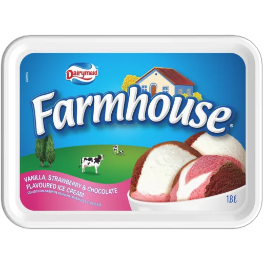 Dairymaid Farmhouse Neapolitan Flavoured Ice Cream 1.8L